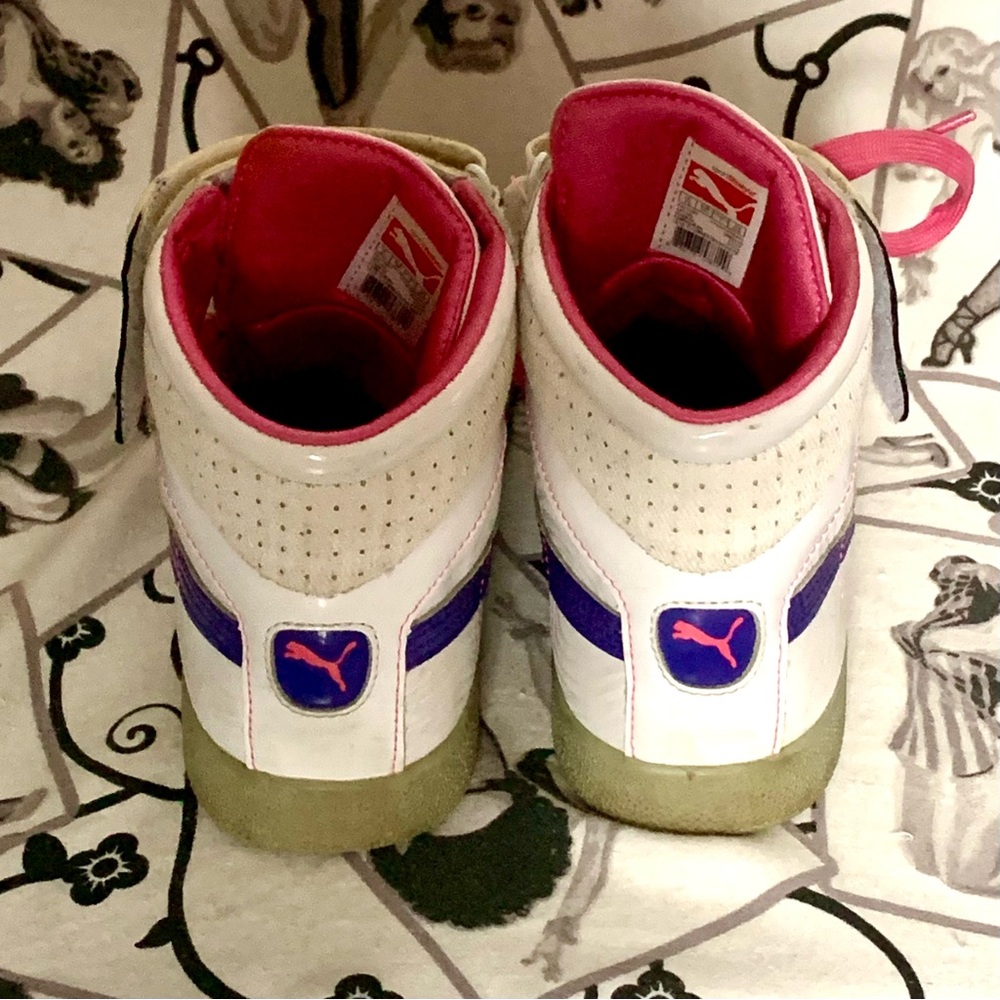Retro White Puma High Tops - Picture 7 of 7